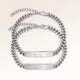 Pararmband, par av tvÄ bar armband i silver med personlig gravyr, frÄn Mon Chou