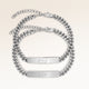Pararmband, par av två bar armband i silver med personlig gravyr, från Mon Chou