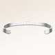 Personligt bangle silverarmband med plats för gravyr av text eller koordinater