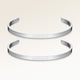 Pararmband, par av tvÄ bar armband i silver med personlig gravyr, frÄn Mon Chou