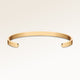 Bangle armbånd i guld uden gravering, klar til personlig indgravering på indersiden