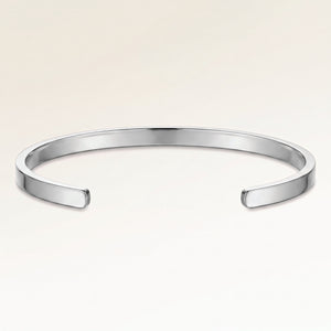 Bangle armbånd i sølv uden gravering, klar til personlig indgravering på indersiden