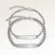 Pararmband, par av två bar armband i silver med personlig gravyr, från Mon Chou