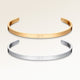 Pararmband, par av två bar armband i guld och silver med personlig gravyr, från Mon Chou